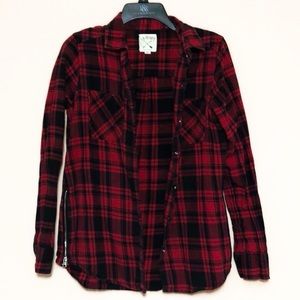 Red Flannel w/ Zipper Accents